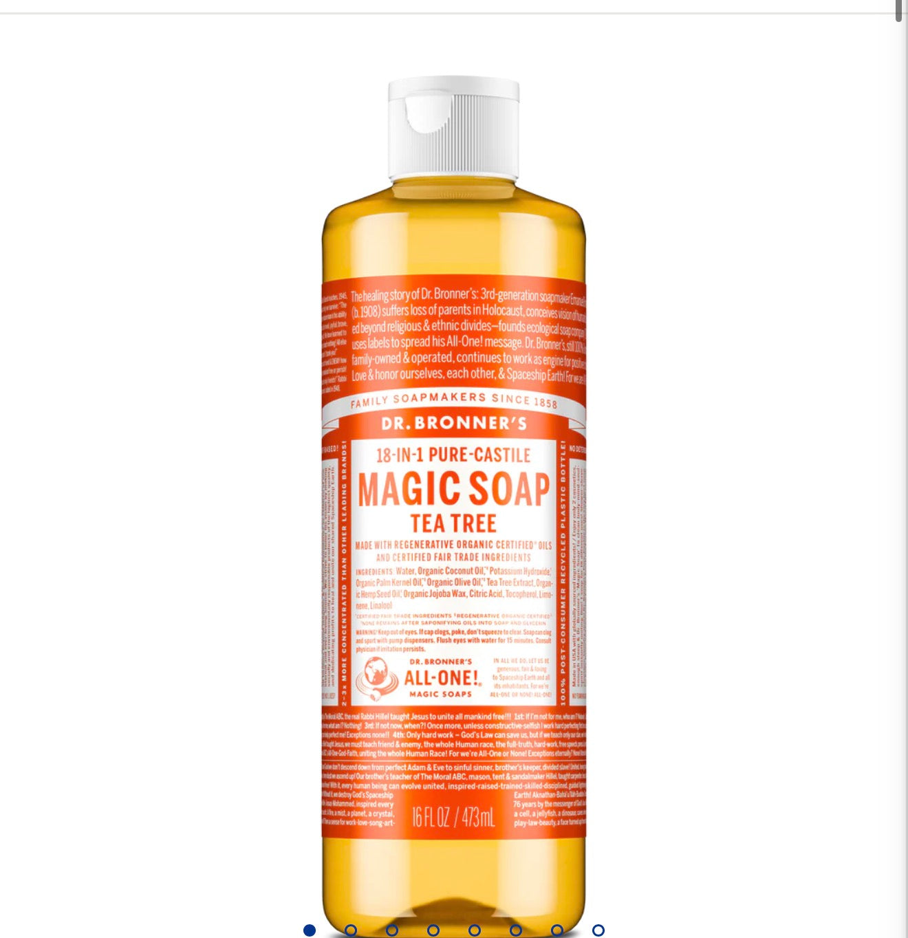 DR BRONNER’S PURE CASTILE LIQUID SOAP