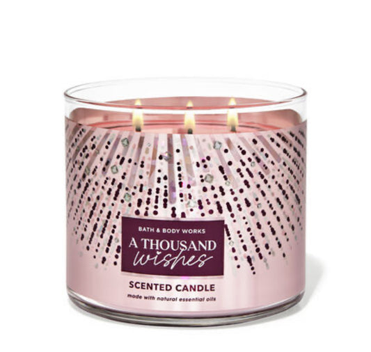 BATH & BODY WORKS 3 WICK CANDLE ‘A THOUSAND WISHES’