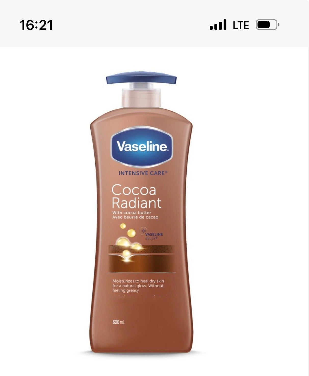 VASELINE INTENSIVE CARE COCOA RADIANT - 48HR HYDRATION / PREVENTS DRYNESS + ULTRA HYDRATING LIPIDS