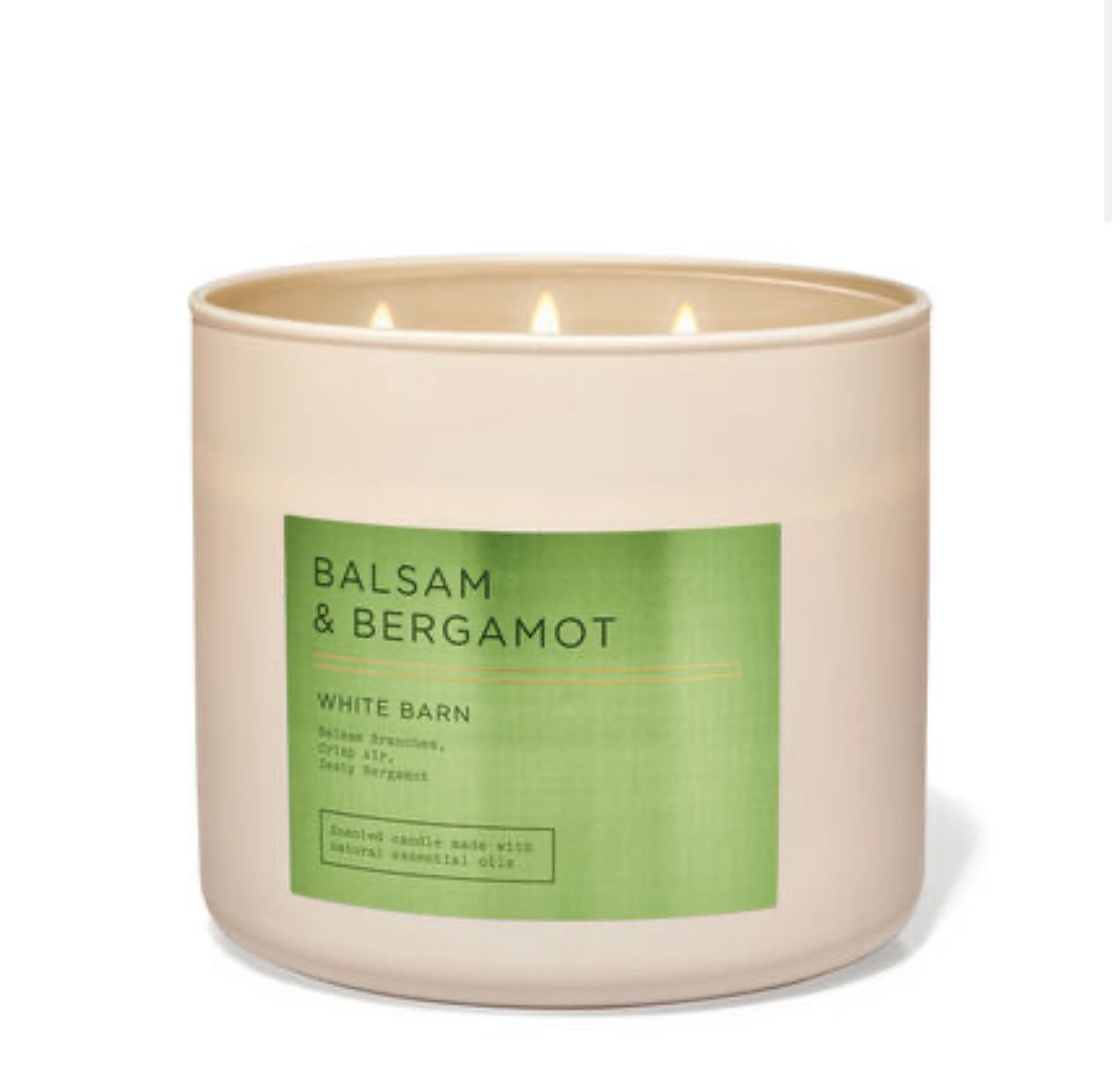 WHITE BARN 3 WICH CANDLE ‘BALSAM & BERGAMOT