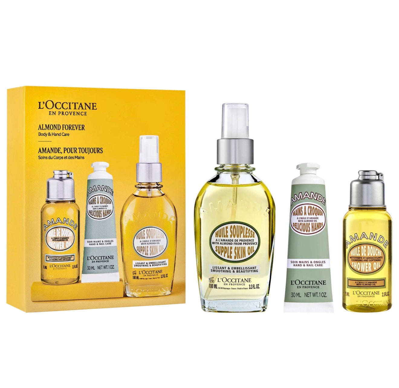L’OCCITANE ALMOND FOREVER BODY & HAND GIFT SET