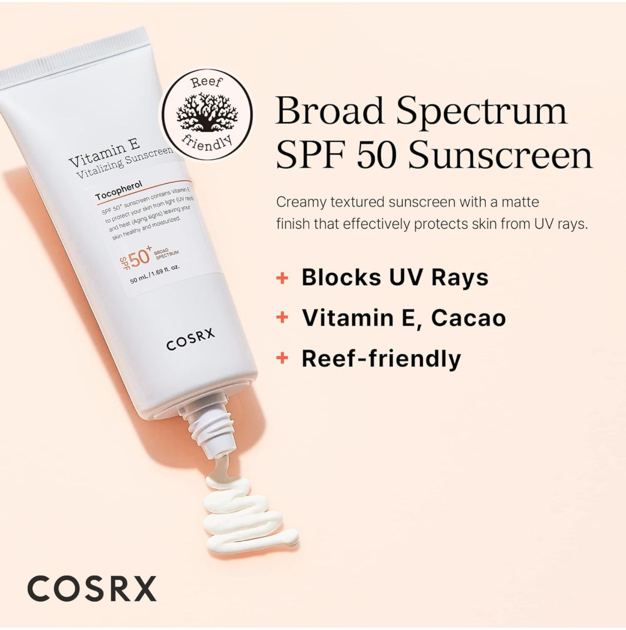 COSRX DAILY SPF50 VITAMIN E REVITALIZING SUNSCREEN