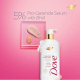 DOVE EXFOLIATING BODY WASH - MELANIN EVEN TONE, 5% PRO-CERAMIDE SERUM WITH BHA