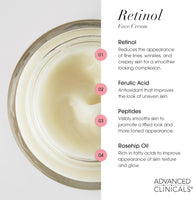 ADVANCED CLINICALS RETINOL CREAM FACE MOISTURIZER