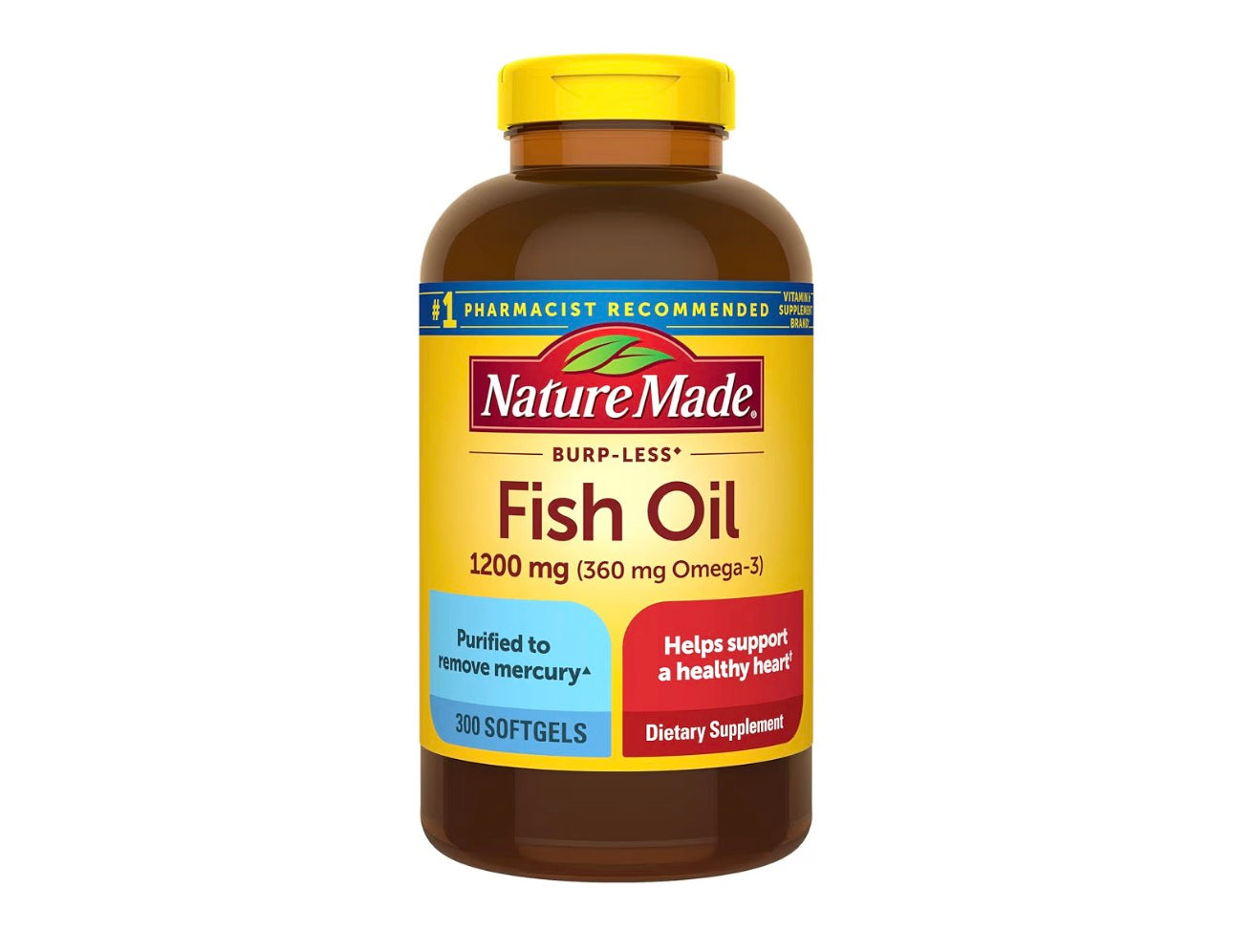 NATURE MADE FISH OIL 1200 mg SOFTGELS - 300 SOFTGELS