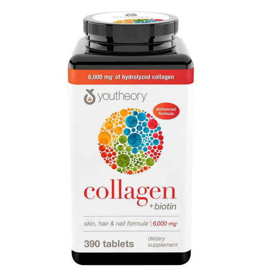 YOUTHEORY COLLAGEN + BIOTIN DIETARY SUPPLEMENT