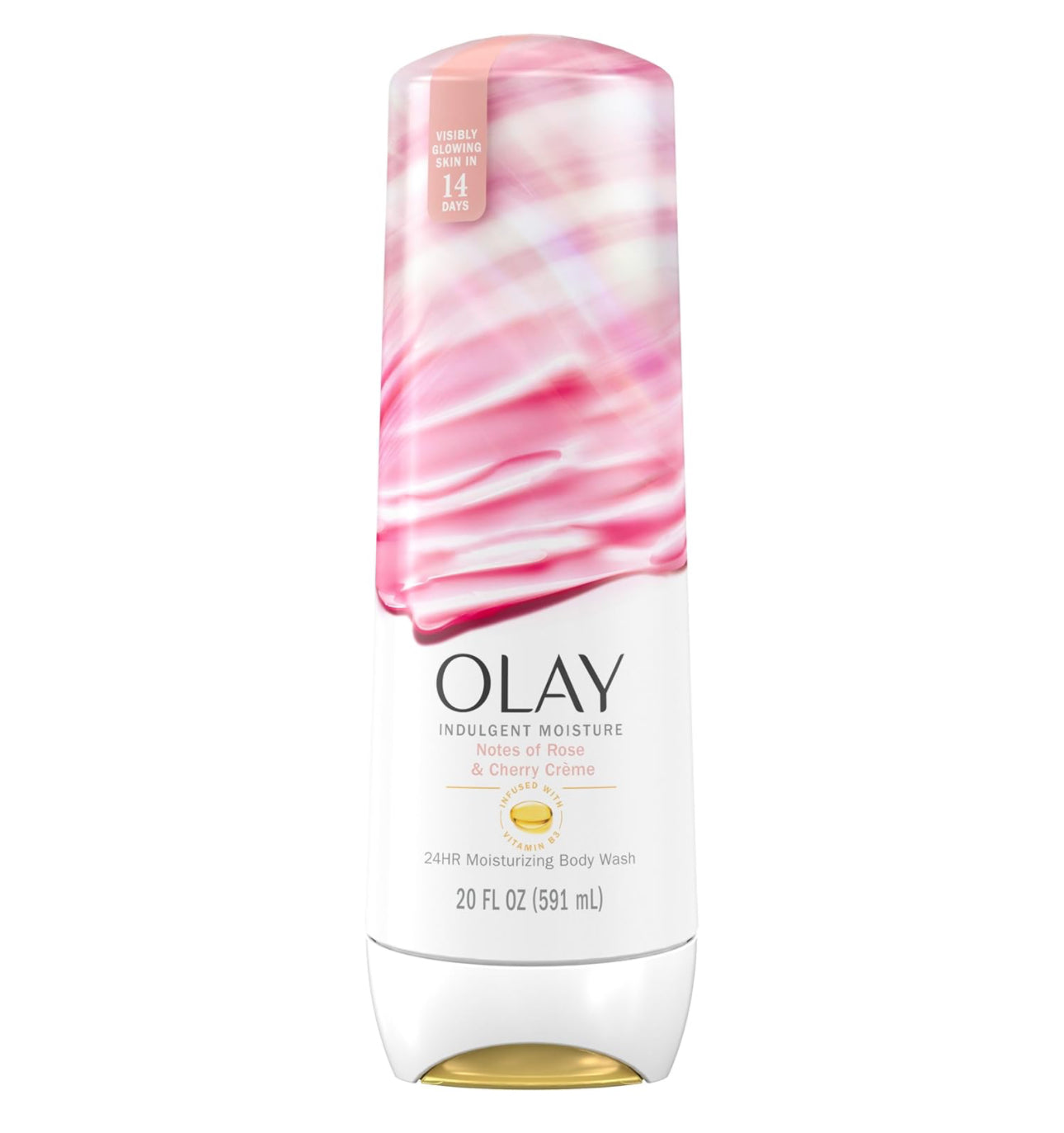 OLAY INDULGENT MOISTURE BODY WASH - NOTES OF ROSE & CHERRY CRÈME