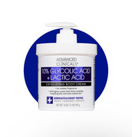ADVANCED CLINICALS 10% GLYCOLIC + LACTIC ACID EXFOLIATING BODY CREAM