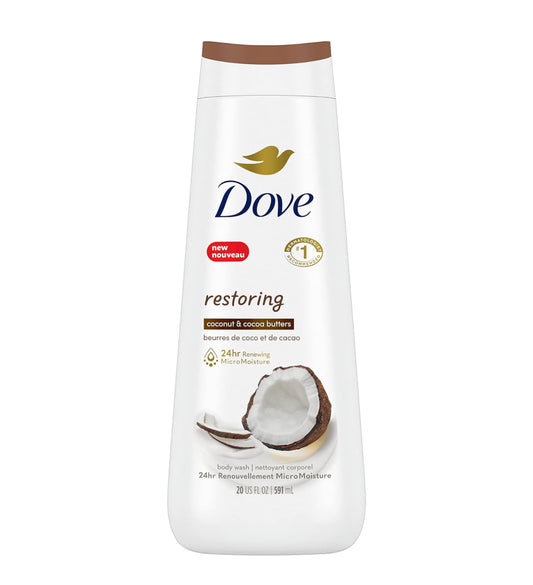 DOVE BODY WASH - RESTORING COCONUT & COCOA BUTTER