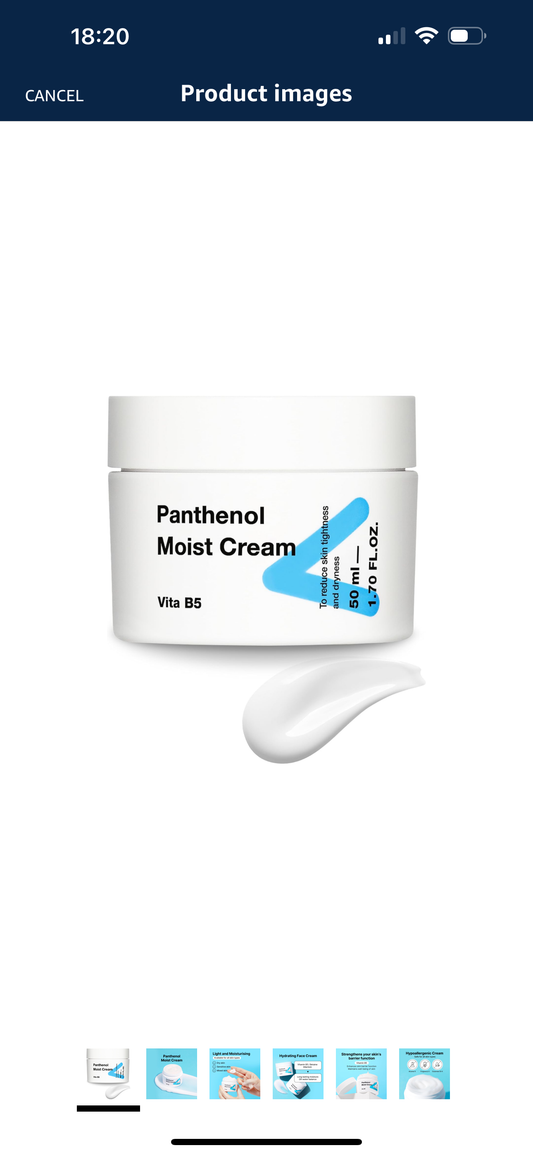 TIAM PANTHENOL MOIST CREAM, 10% PANTHENOL CREAM ( B5 VITAMIN)