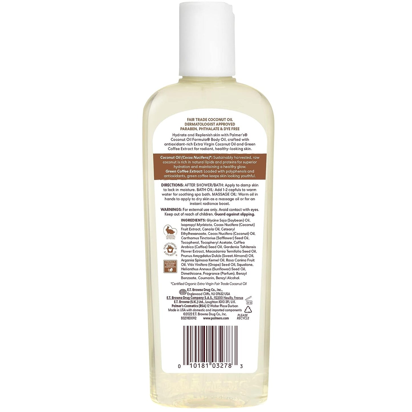 PALMERS COCONUT OIL WITH VITAMIN E - COCNUT HYDRATE BODY OIL WITH RADIANCE ENHANCING BLENDS OF OILS