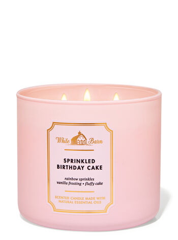 WHITE BARN 3-WICK CANDLE 'SPRINKLED BIRTHDAY CAKE'