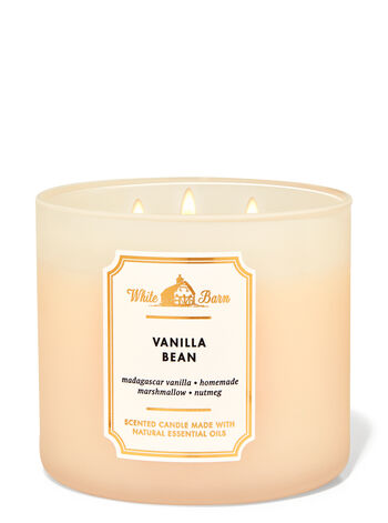 WHITE BARN 3-WICK CANDLE 'VANILLA BEAN'