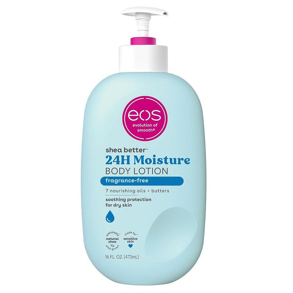 EOS SHEA BUTTER 24HR MOISTURE BODY LOTION 'FRAGRANCE FREE'