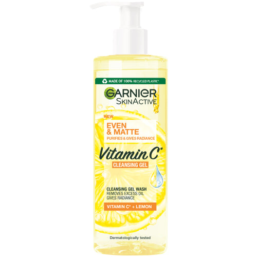 GARNIER SKINACTIVE EVEN & MATTE VITAMIN C CLEANSING GEL