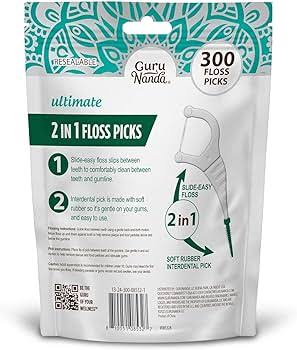 GURU NANDA - ULTIMATE WILD MINT 2 IN 1 FLOSS PICK