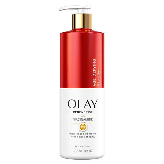 OLAY BODY LOTION, AGE DEFYING & HYDRATING WITH NIACINAMIDE