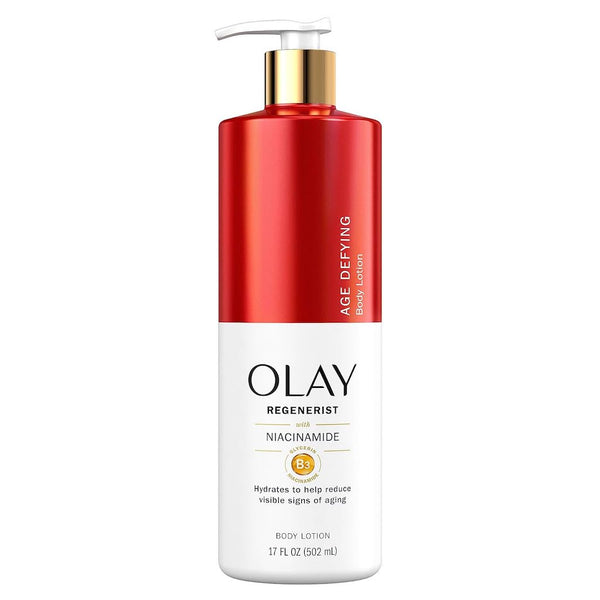 OLAY BODY LOTION, AGE DEFYING & HYDRATING WITH NIACINAMIDE
