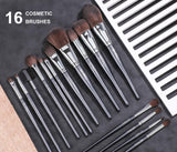 BS MALL MAKEUP BRUSH SET 16PCS BLACK