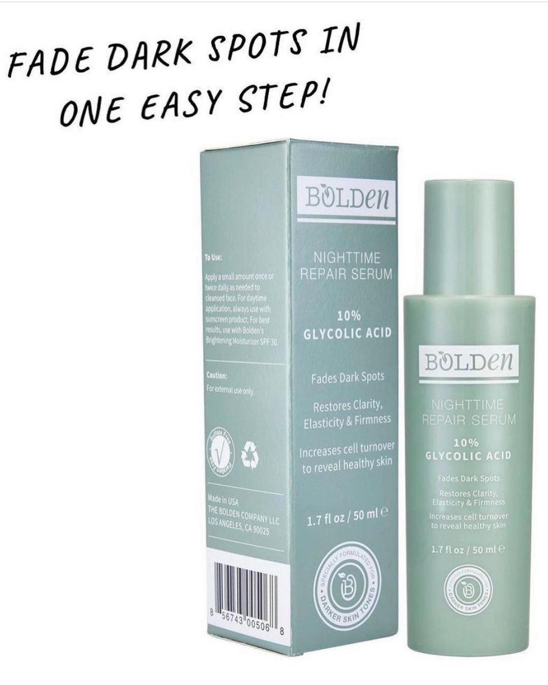BOLDEN NIGHT TIME REPAIR SERUM WITH 10% GLYCOLIC ACID