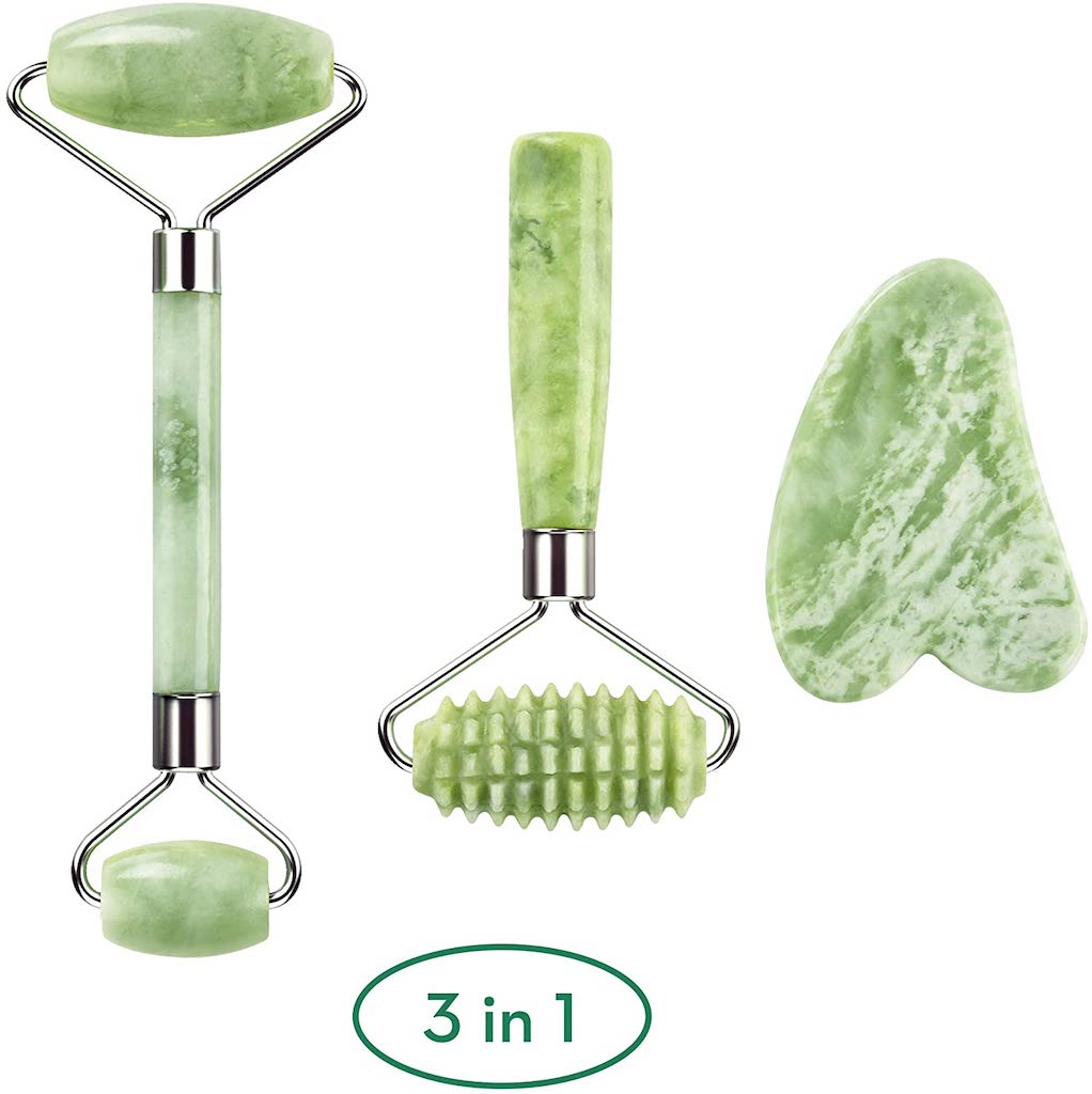 KIMKOO 3 IN 1 JADE ROLLER SET