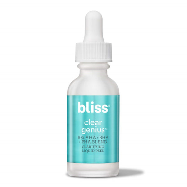 BLISS CLEAR GENIUS 10% AHA+BHA+PHA BLEND CLARIFYING LIQUID PEEL