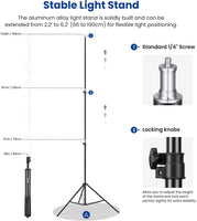 NEEWER Bi COLOR 660 LED VIDEO LIGHT, 3200-5600K CRI 96+ DIMMABLE LIGHT WITH U BRACKET AND BANRNDOOR, 75 INCHES LIGHT STAND