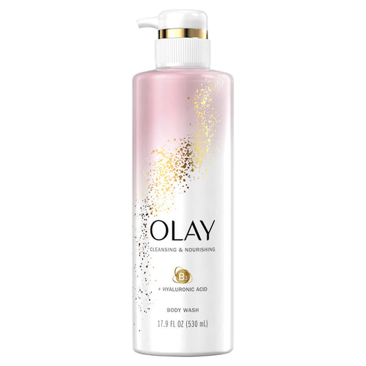 OLAY BODY WASH WITH HYALURONIC & B3, CLEANSING AND NOURISHING