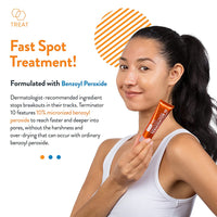 ACNE FREE TERMINATOR 10  SEVERE ACNE SPOT TREATMENT-10% BENZOYL PEROXIDE