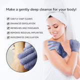 EVRID WEAR DUAL TEXTURE EXFOLIATING BATH GLOVES